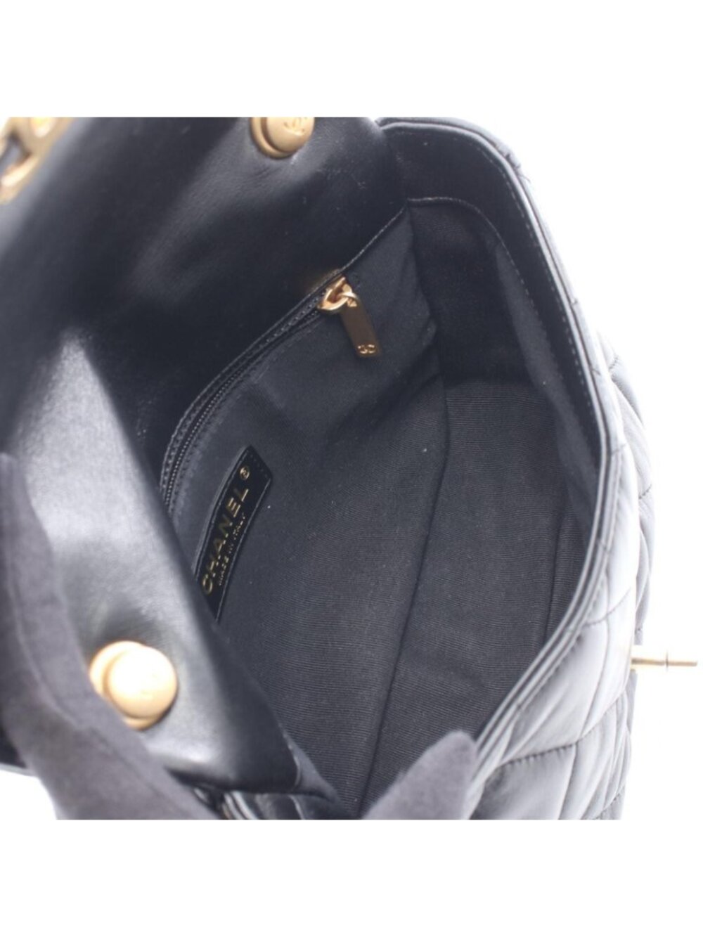 Chanel Shoulder Bag Quilted Small Flap Black Leather - Picture 3 of 6